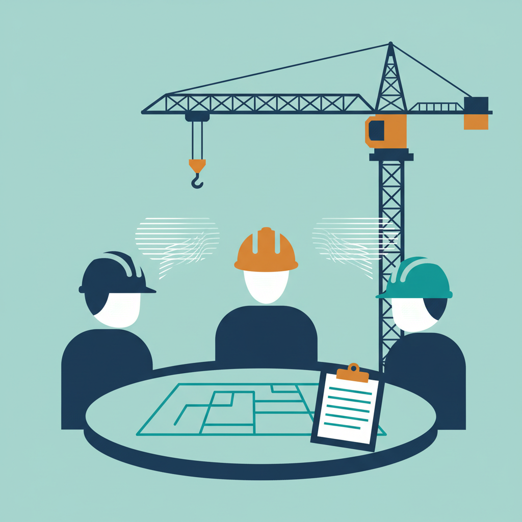 Construction project meeting documentation gap illustration