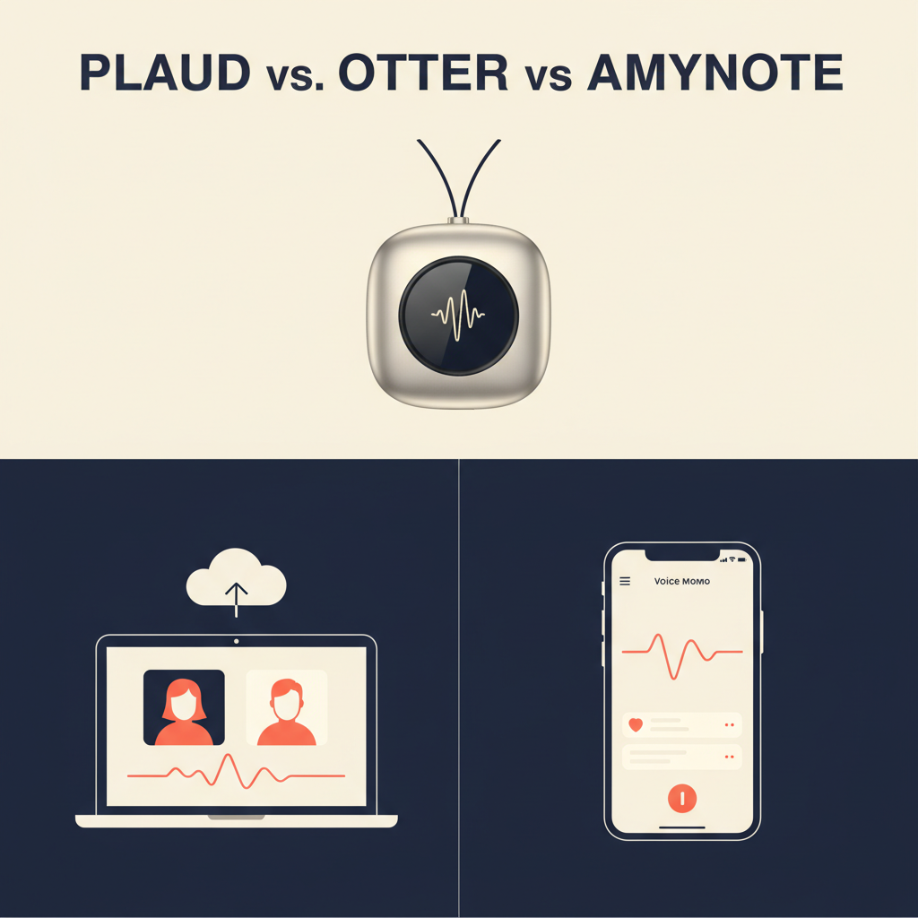 Plaud vs Otter vs AmyNote 2026 comparison